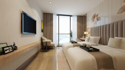 Căn phòng với không gian rộng rãi