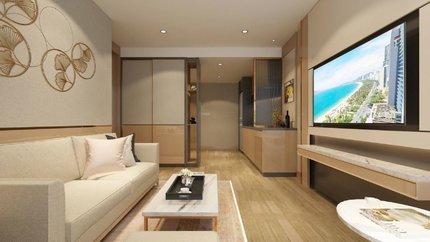 Căn phòng với phòng khách rộng rãi