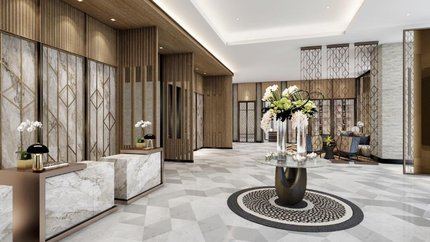 Khu vực lễ tân khách sạn