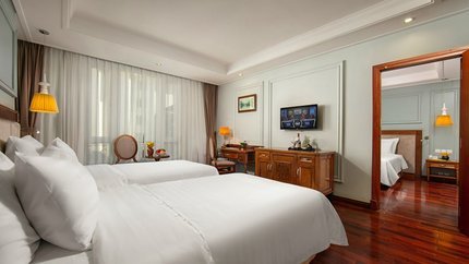 Phòng có không gian rộng rãi, thoải mái