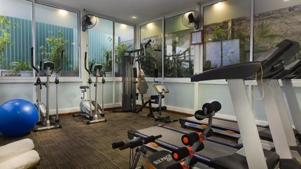 Phòng gym với đa dạng máy tập