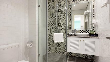 Phòng vệ sinh với đầy đủ tiện nghi