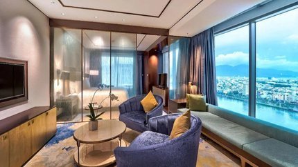 Không gian phòng rộng hướng sông