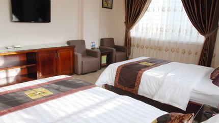 Không gian phòng Twin Hoa Cương Hotel Hà Giang