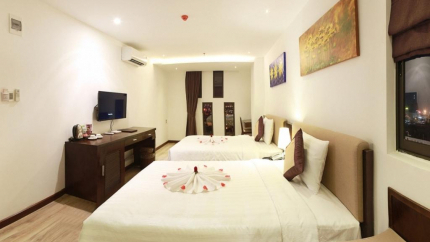 Phòng Deluxe Double/Twin tại Hoàng Đại 2 Hotel 3 sao