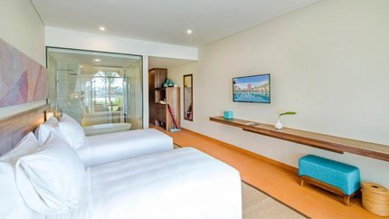 Deluxe Twin với không gian rộng rãi, thoáng đãng.