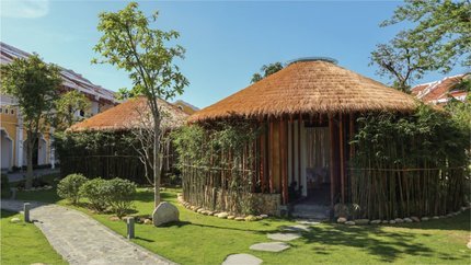 Khu vực spa được thiết kế truyền thống