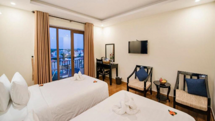 Phòng Deluxe Double/Twin with Balcony Hoi An Rose Garden 3*