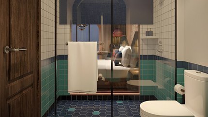 Phòng tắm được thiết kế độc đáo, mới mẻ