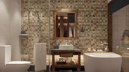 Phòng tắm đầy đủ tiện nghi, sang trọng