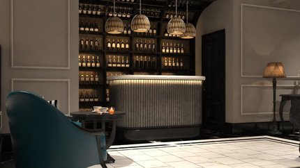 Quán bar được thiết kế sang trọng