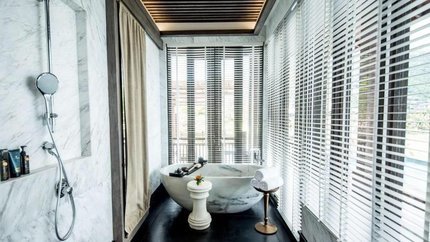 Phòng tắm thiết kế nhẹ nhàng , tinh tế