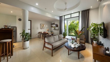 Không gian phòng khách ấm cúng, trang nhã