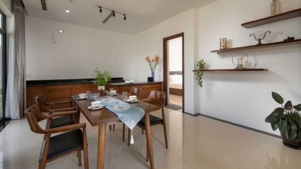 Không gian phòng bếp ấm cúng