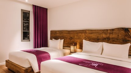 Phòng được bày trí lãng mạn