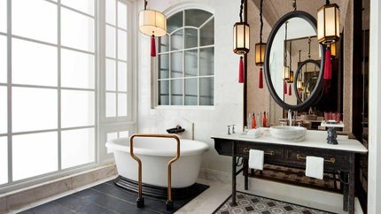 Phòng tắm được bày trí bắt mắt