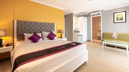 Gian phòng rất rộng, phòng có tủ đồ