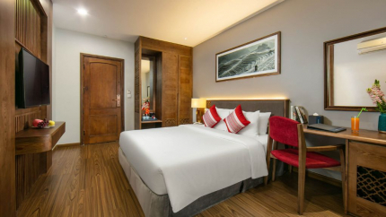 Phối màu hài hòa cùng tiện nghi trong phòng