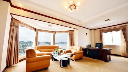Không gian uống trà view thành phố cực chill