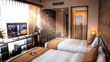 Phòng mang một tông màu ấm cúng