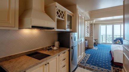 Có không gian bếp để nấu nướng tại phòng