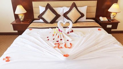 Phòng được trang trí theo yêu cầu