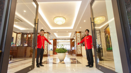 Lối vào khách sạn Diamond Sapa