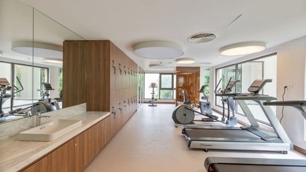 Phòng gym với đầy đủ các trang thiết bị hiện đại