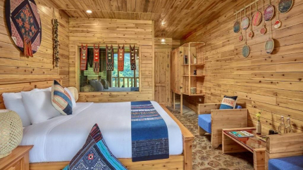 Phòng Deluxe Doube của Laxsik Ecolodge Sa Pa 3*
