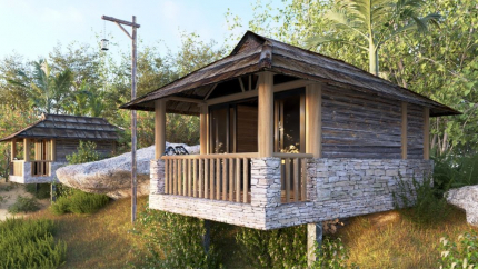 Ngoại cảnh của H’Mong Signature Bungalow tại khu nghỉ dưỡng Laxsik Sa Pa