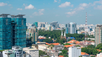 View thành phố từ khách sạn