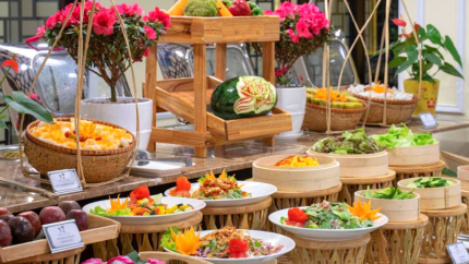 Quầy buffet khách sạn Le Pavillon Gallery Hội An 5*