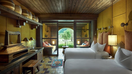 Phòng Deluxe Village view tại Legacy Yên Tử