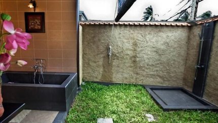 Không gian tắm được thiết kế mở