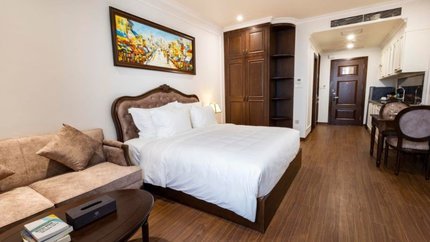 Giường ngủ rộng rãi, tạo cảm giác dễ chịu