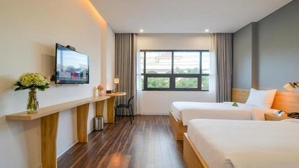 Phòng được phối màu sắc trẻ trung