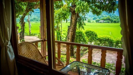 Superior Double/Twin Ban công rộng rãi hướng núi