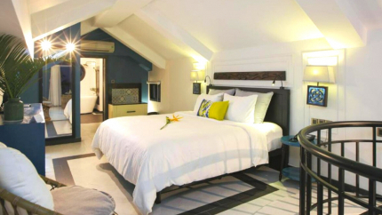 Phòng Deluxe Family Balcony Pool View tại Maison Vy Hotel Hoian