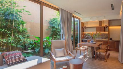 Phòng khách tại villa