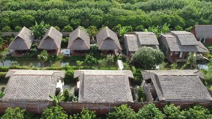 Mekong Silt Ecolodge từ trên cao