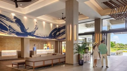 Quầy lễ tân rộng rãi