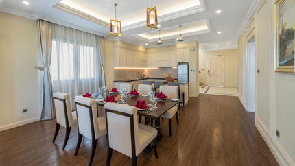 Khu vực bếp tiện nghi