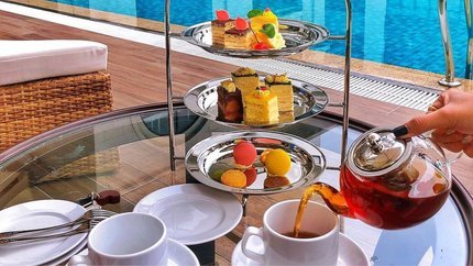 Thưởng trà chiều ngắm hoàng hôn
