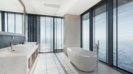 Phòng tắm trang bị các tiện nghi hiện đại