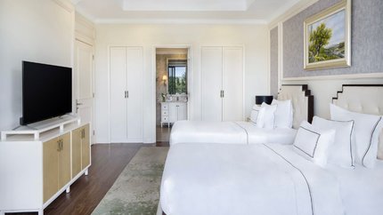 Phòng ngủ 2 giường đơn tại villa