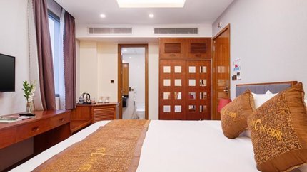 Thiết kế theo tone chủ đạo cam trắng