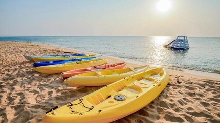 Tham gia chèo kayak trên biển