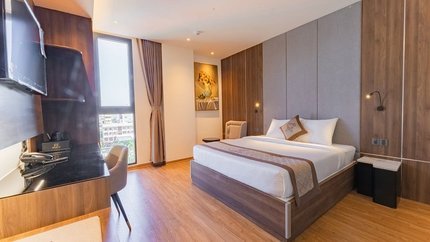 Sàn được lát hoàn toàn bằng gỗ