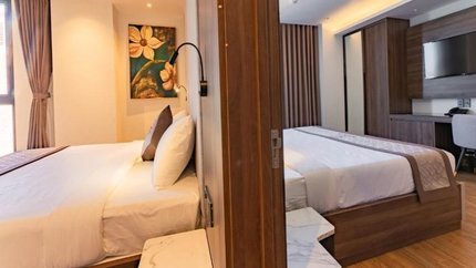 Không gian được thiết kế rất bắt mắt, phòng đập thông