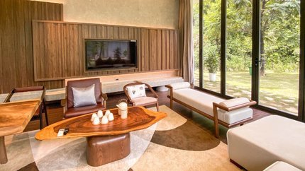 Phòng khách tại villa